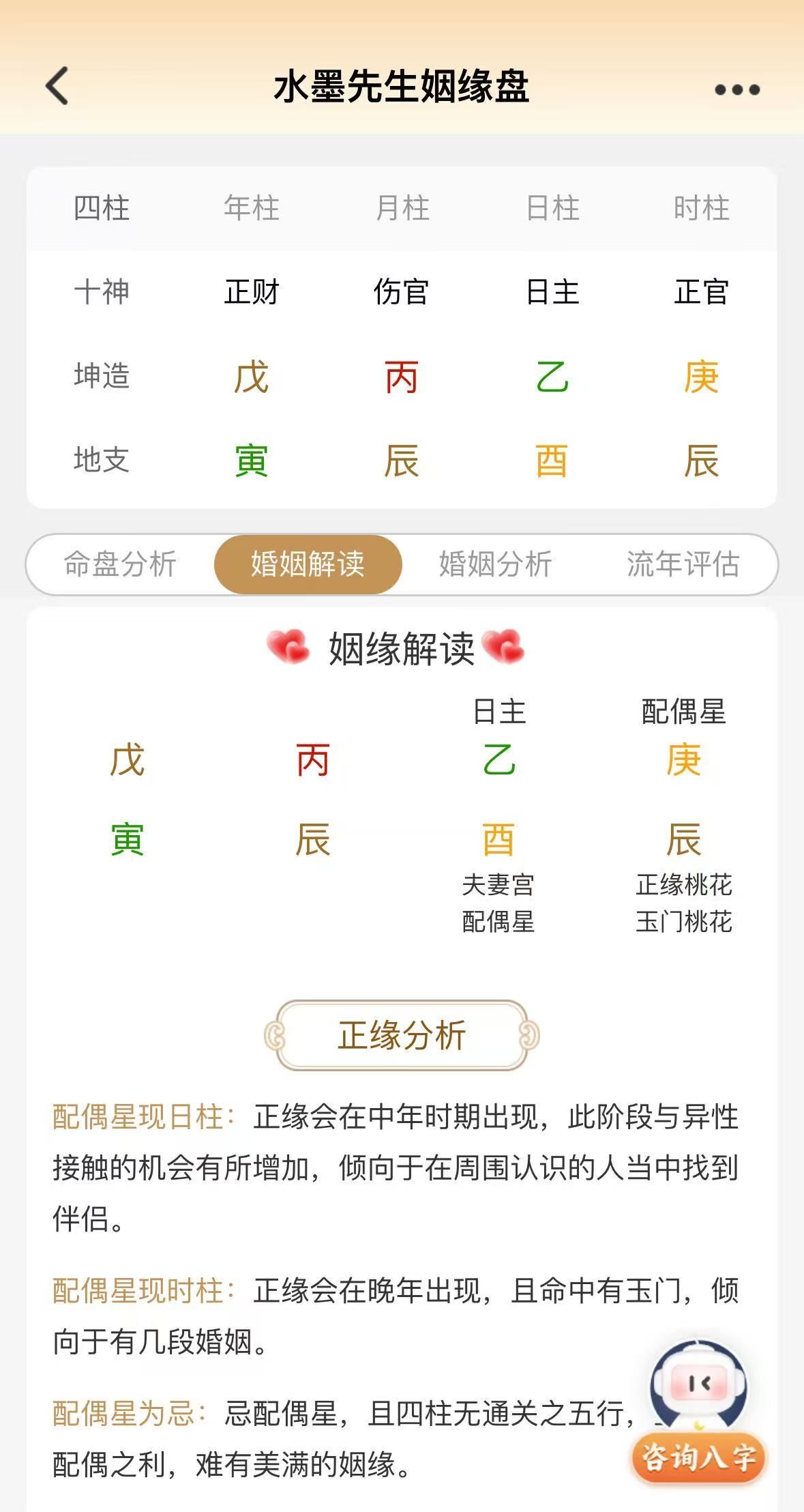 水墨先生APP-水墨先生姻緣盤-夫妻星