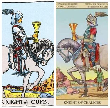 塔罗牌圣杯骑士正位正立牌面含义解析